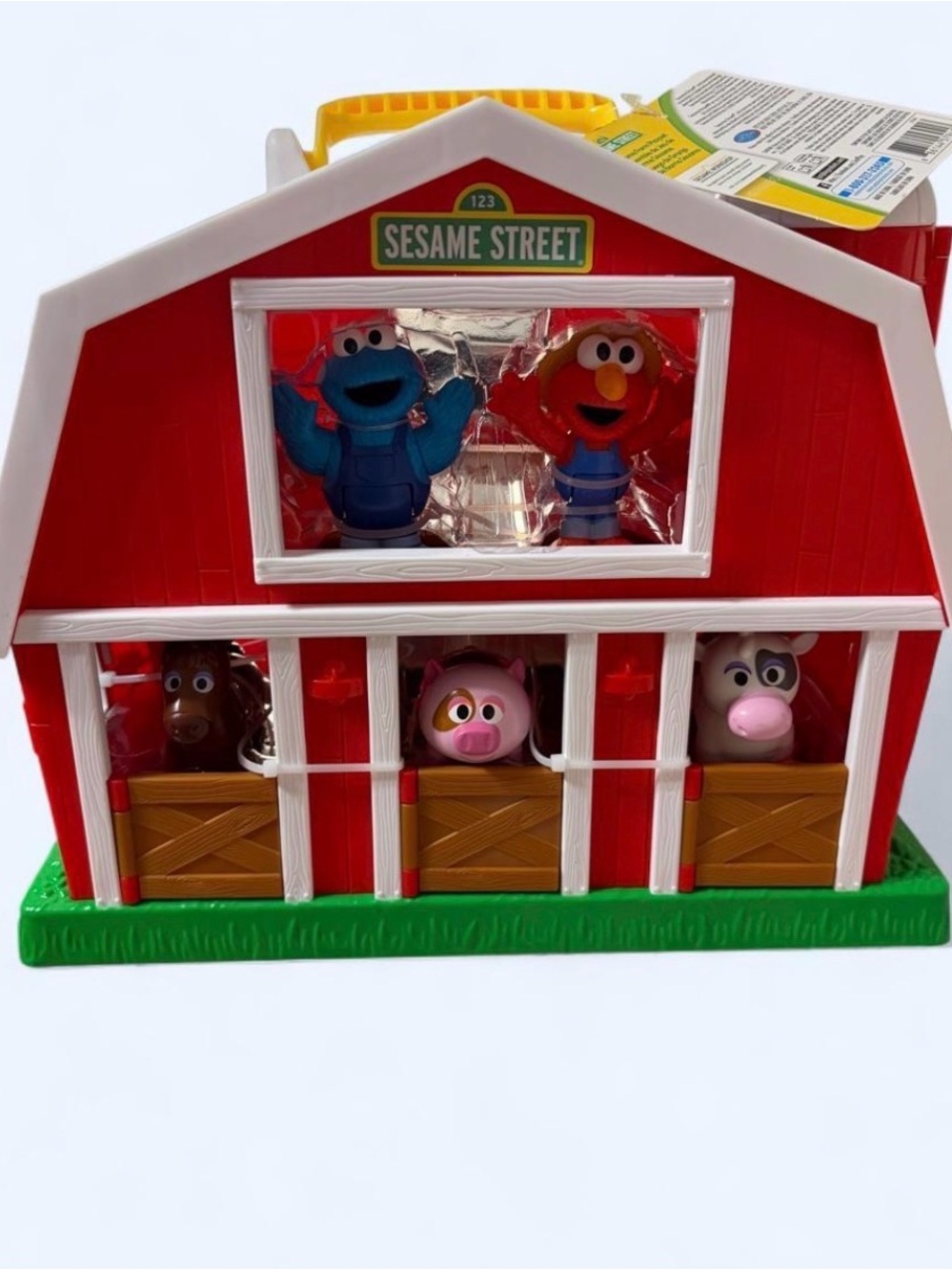 Sesame Street Red Barn Playset with Character Figures